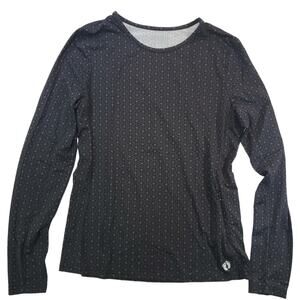 Hang Ten | Black & Grey Daisy Print Rash Guard | Size Small